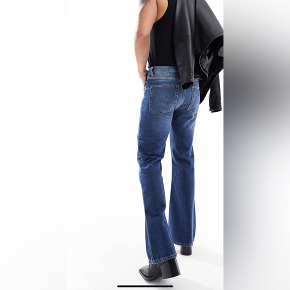 Boot Cut Flared Men Denim Jeans - Picture 2 of 2